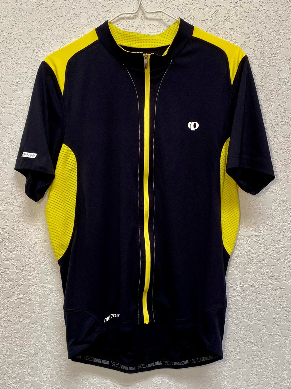 Pearl Izumi Elite Series Cycling Jersey Mens XL Black Yellow Activewear Full-Zip